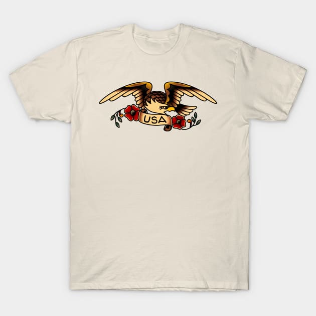 USA Patriotic Eagle T-Shirt by OldSalt